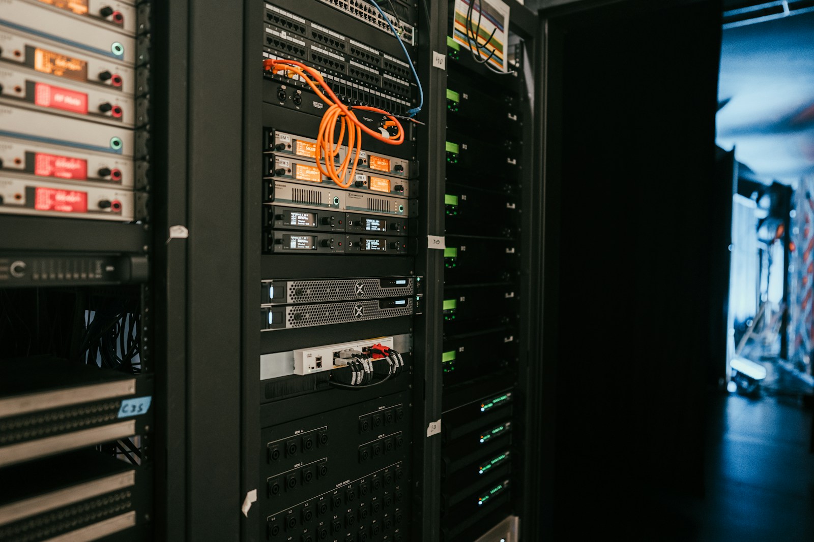 Server racks and network infrastructure